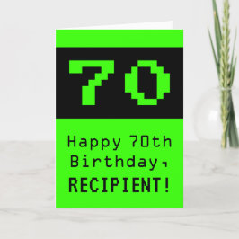 Geburtstag: Nerdy / Geeky Style "70" und Name Karte