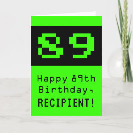 Geburtstag: Nerdy / Geeky Style "89" und Name Karte