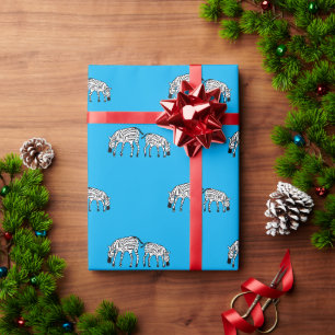 Geburtstag, Niedlich und glücklich Kenyan Zebras B Geschenkpapier