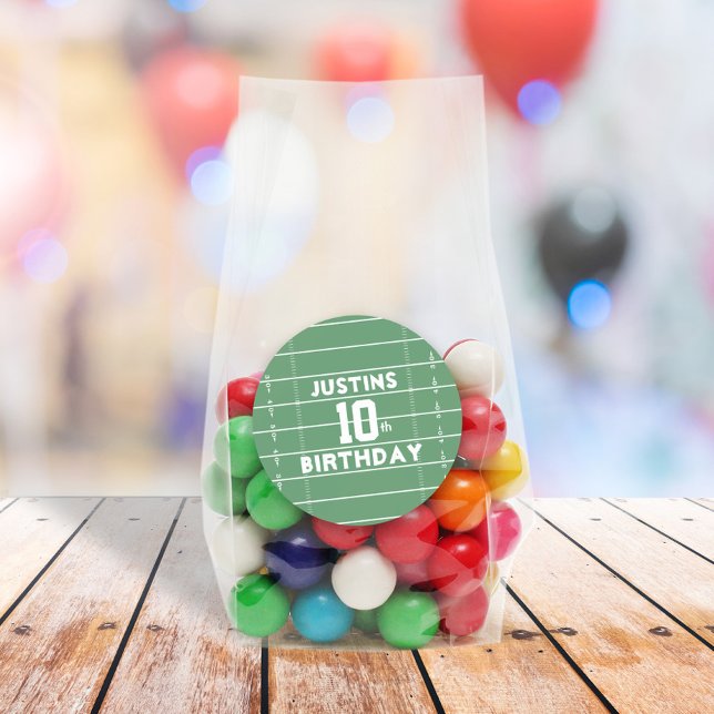 Geburtstag Niedlicher Sportfußballfeld Nummer Part Runder Aufkleber (Von Creator hochgeladen)