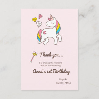 Geburtstag. Niedliches Einhorn mit Niedlicher Wand Einladung