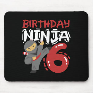 Geburtstag Ninja 6 Jahre alter Karate Kinder 6. Ge Mousepad