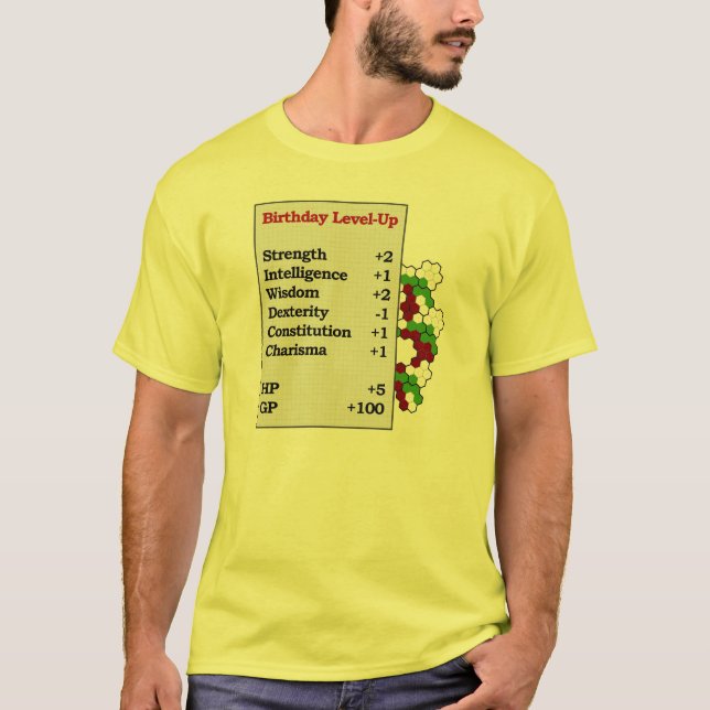 Geburtstag Niveau-Oben T-Shirt (Vorderseite)