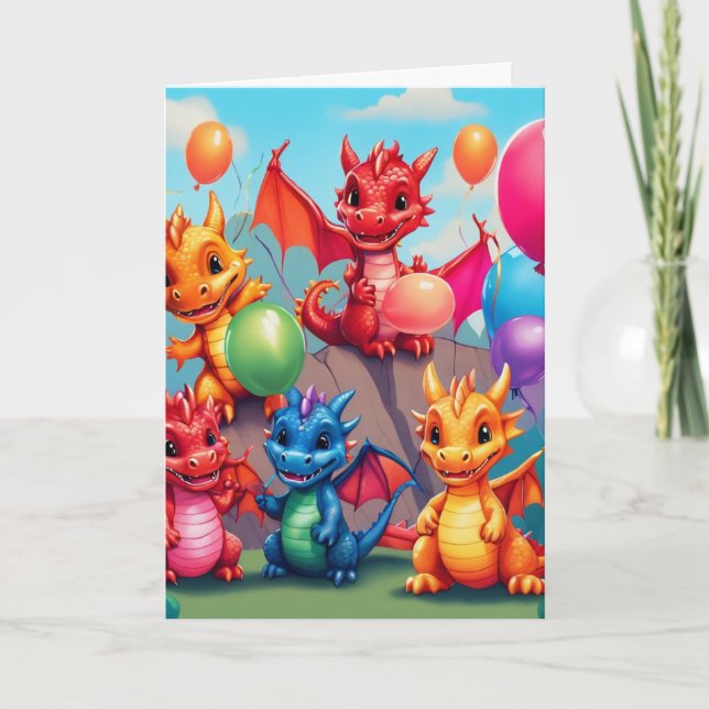 Geburtstag / oder andere Party - geklappte Grußkar Karte (Vorderseite)