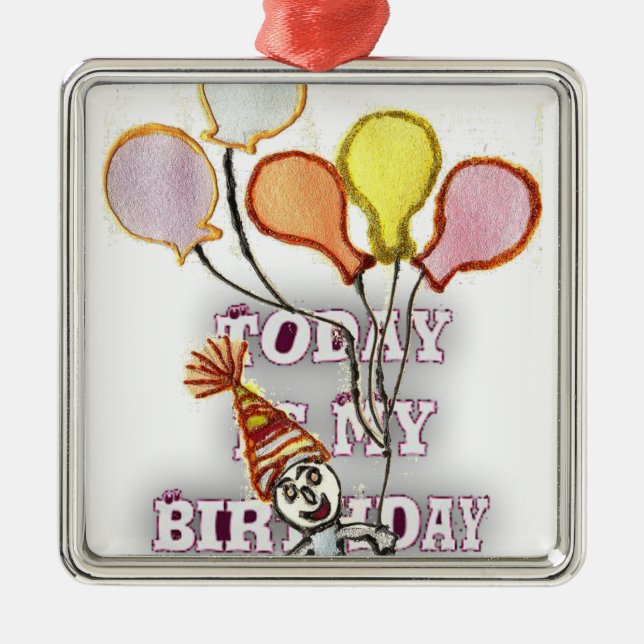 Geburtstag Ornament Aus Metall (Vorne)