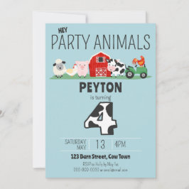 Geburtstag Party Tiere Farm Geburtstag Einladung