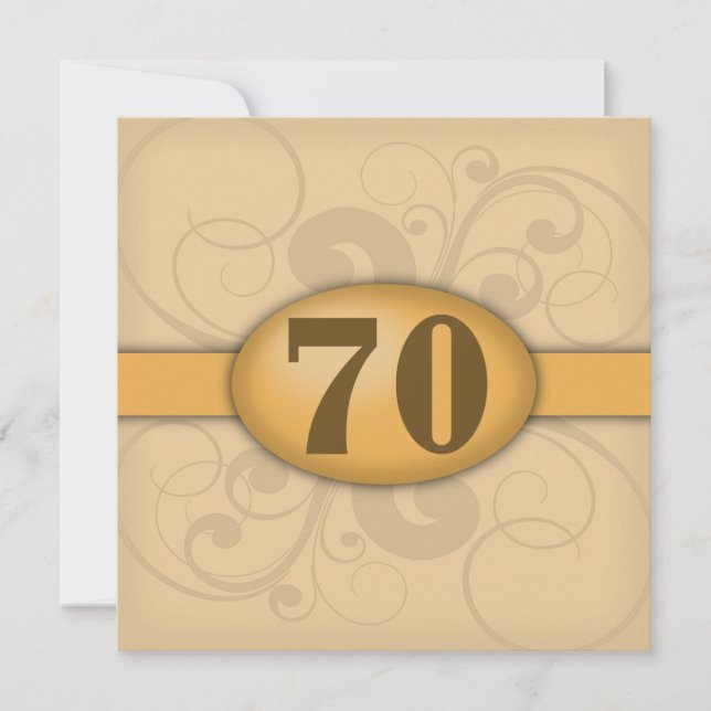 Geburtstag/Party zum 70. Geburtstag Einladung (Vorderseite)