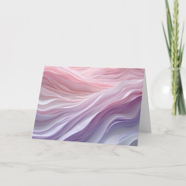 Geburtstag Pastel Calming Wave Muster Karte (Vorderseite)