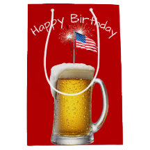 Geburtstag Patriotisches Bier mit Sparklern