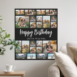 Geburtstag Personalisiert 24 Fotomaterial Poster<br><div class="desc">Erstellen Sie Ihre eigene Personalisierte 24-FotoCollage für den Geburtstag</div>