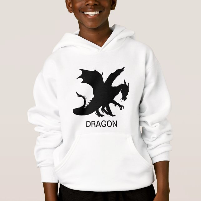 Geburtstag Personalisierter Drache Hoodie (Vorderseite)