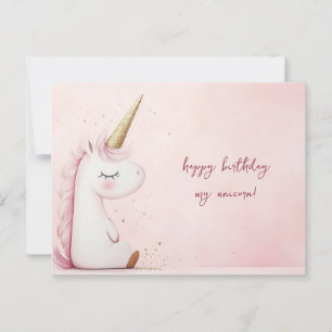 Geburtstag Pinkes Einhorn Postkarte