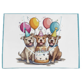 Geburtstag Pit Bull Hunde Große Geschenktüte