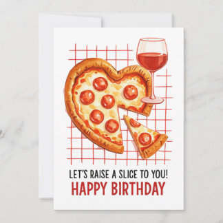Geburtstag-Pizza-Grußkarte: Lustige Feier für Food Feiertagskarte