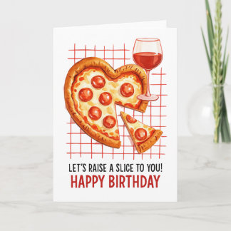 Geburtstag-Pizza-Grußkarte: Lustige Feier für Food Karte