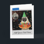 Geburtstag Pizza Mops Hund Funny Card Karte<br><div class="desc">Mit diesem skurrilen und unterhaltsamen Design machen Sie den Tag für jeden Hundefreund angenehm!</div>