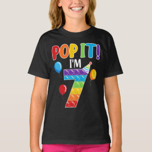 Geburtstag Pop Ich bin 7 Fidget Niedlich Graphic T T-Shirt