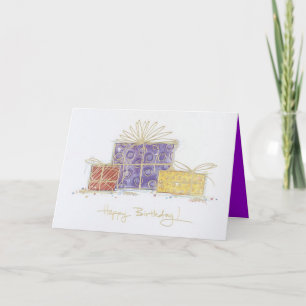 Geburtstag präsentiert Geburtstag Karte