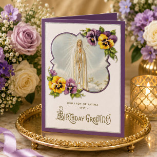 Geburtstag Religiös Unsere Liebe Frau von Fatima J Karte