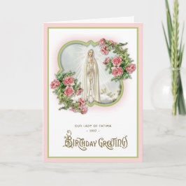 Geburtstag Religiöse Gottesmutter von Fatima Jungf Karte
