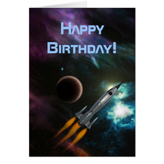 Geburtstag Rocketship Karte