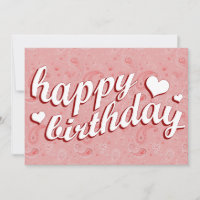 Geburtstag : rosa paisley