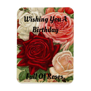 Geburtstag Rose Flexibles Foto Magnet