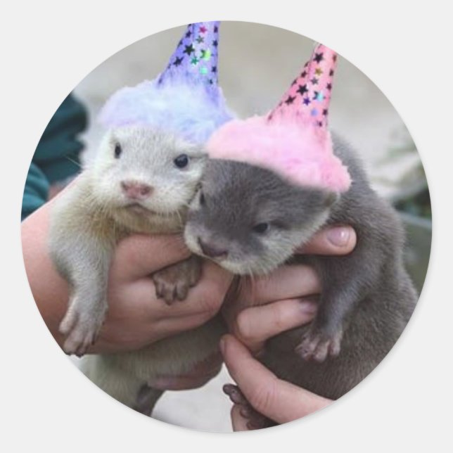 Geburtstag Runder Aufkleber (Vorderseite)