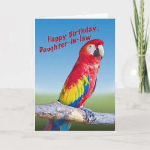 Geburtstag, Schwiegertochter, Macaw Parrot Karte