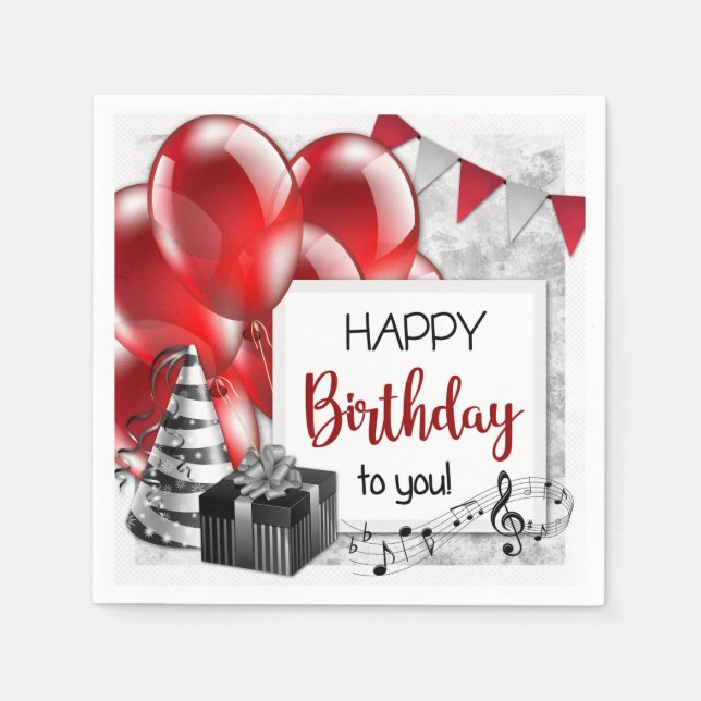 Geburtstag Serviette (Vorderseite)