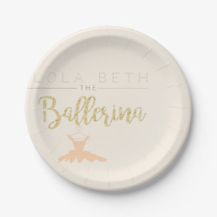 Geburtstag Shabby Chic-Ballerinatutu-  Pappteller