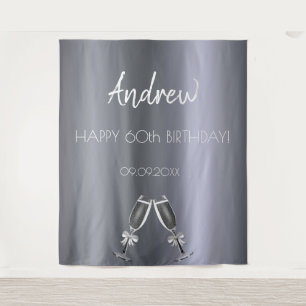 Geburtstag Silberfuchs Männer Typ Grau moderne Bei Wandteppich