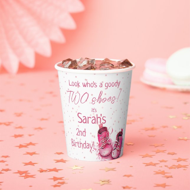 Geburtstag Sneaker, Kinderschuh 2. Geburtstag Pappbecher (Insitu)