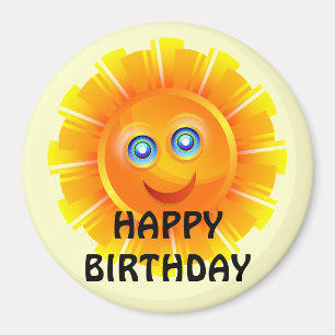 GEBURTSTAG: Sonnenschein-Geburtstagsaufkleber Magnet