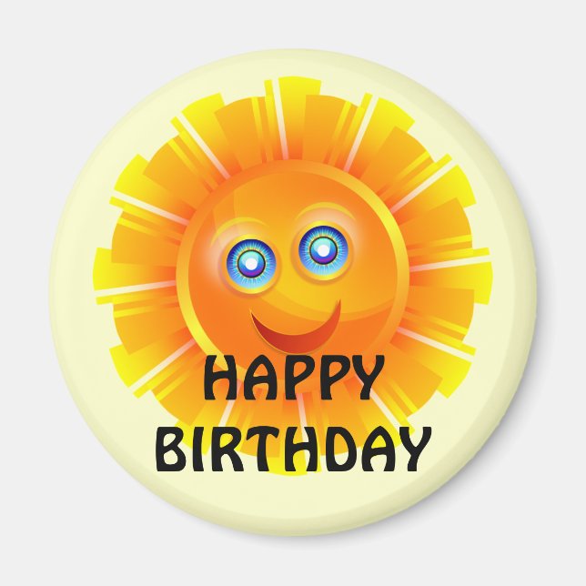 GEBURTSTAG: Sonnenschein zum Geburtstag Magnet (Vorne)