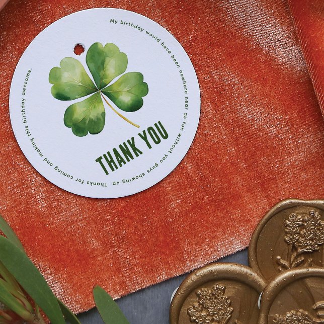 Geburtstag St Patrick's Day Danke Geschenkanhänger (Von Creator hochgeladen)