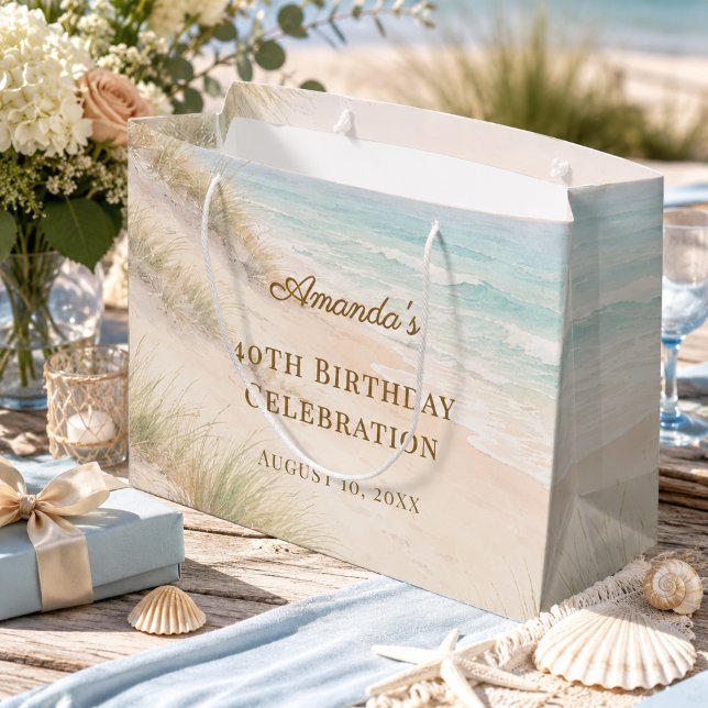 Geburtstag Strand Küste Große Geschenktüte (Von Creator hochgeladen)