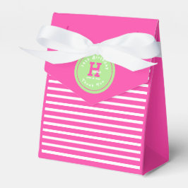 Geburtstag Streifen Pink ⎮ Weiß Grün Geschenkschachtel