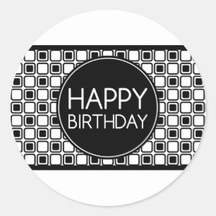 Geburtstag (studioSquares) Runder Aufkleber