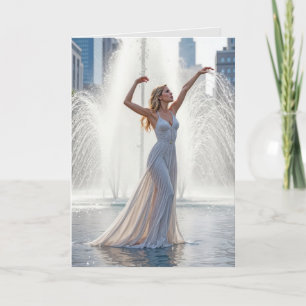 Geburtstag Tänzerin in einer Stadt Karte