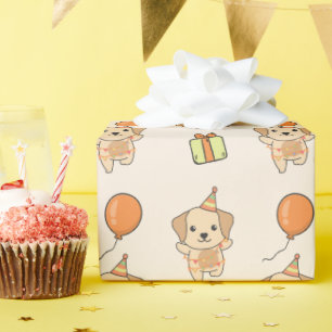 Geburtstag Tier Niedlich Labrador Kindergeburtstag Geschenkpapier