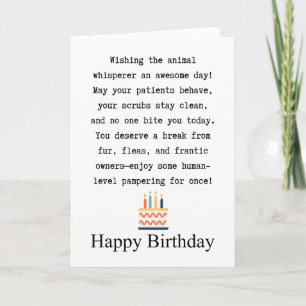 Geburtstag Tierarzt Karte