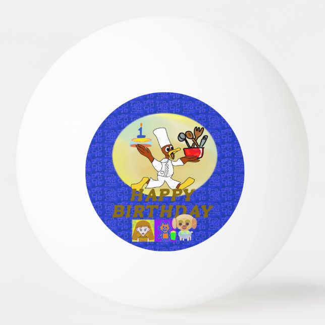 Geburtstag Tischtennisball (Vorderseite)