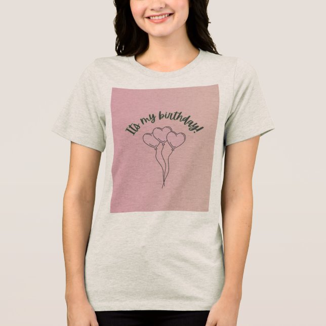 Geburtstag Tri-Blend Shirt (Vorderseite)