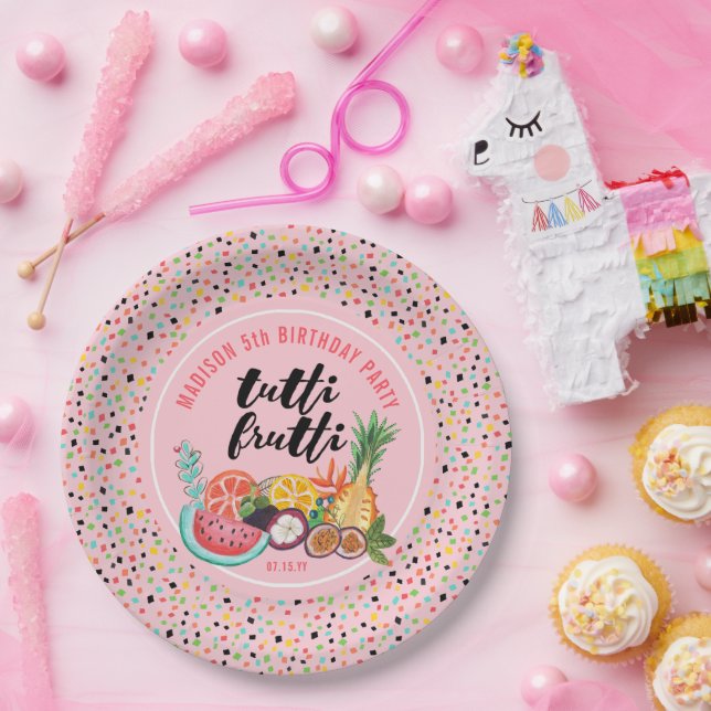 Geburtstag | Tutti Frutti | Papierplatte Party Pappteller (Party)