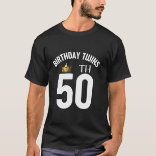 Geburtstag Twins 50. 50 Jahre alter Bruder Schwest T-Shirt