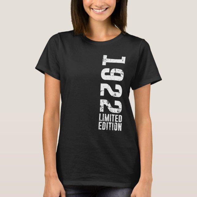 Geburtstag und Vintag 1922 T-Shirt (Vorderseite)