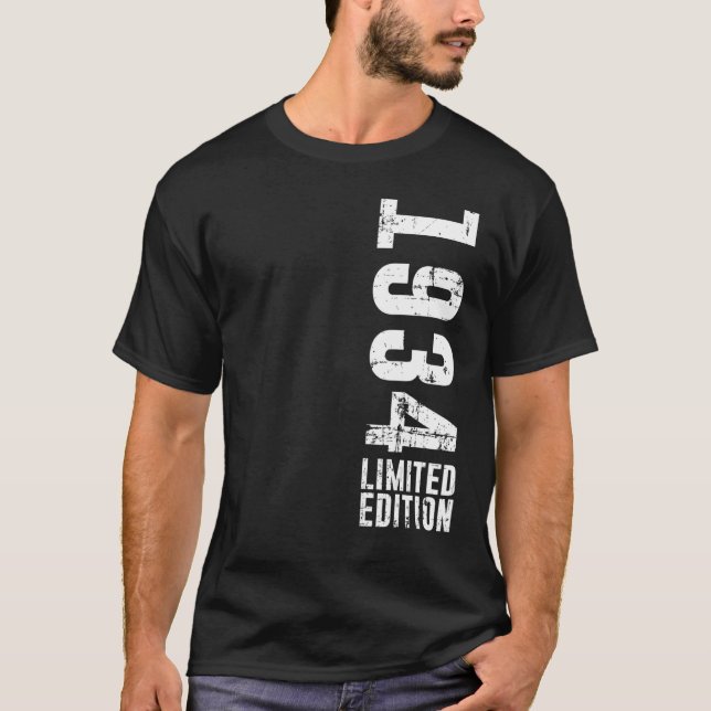 Geburtstag und Vintag 1934 T-Shirt (Vorderseite)