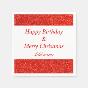 Geburtstag und Weihnachten Serviette