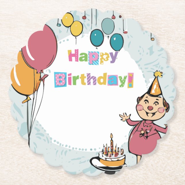 Geburtstag Untersetzer (Vorderseite)
